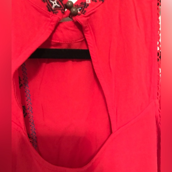 Xhilaration Red Pattern Sleeveless Dress Size Small - Picture 4 of 9